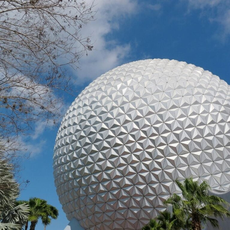 Epcot globe at Epcot in Orlando, FL